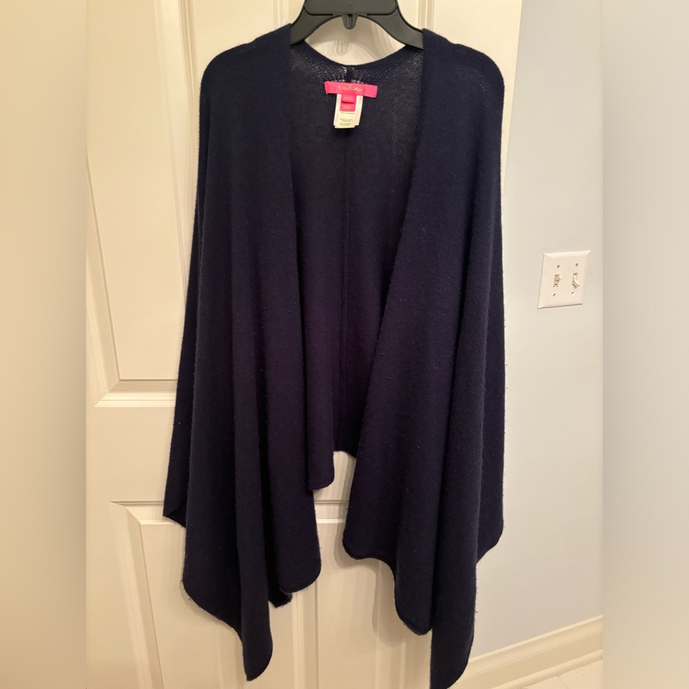 Lilly Pulitzer Cashmere Terri Wrap True Navy